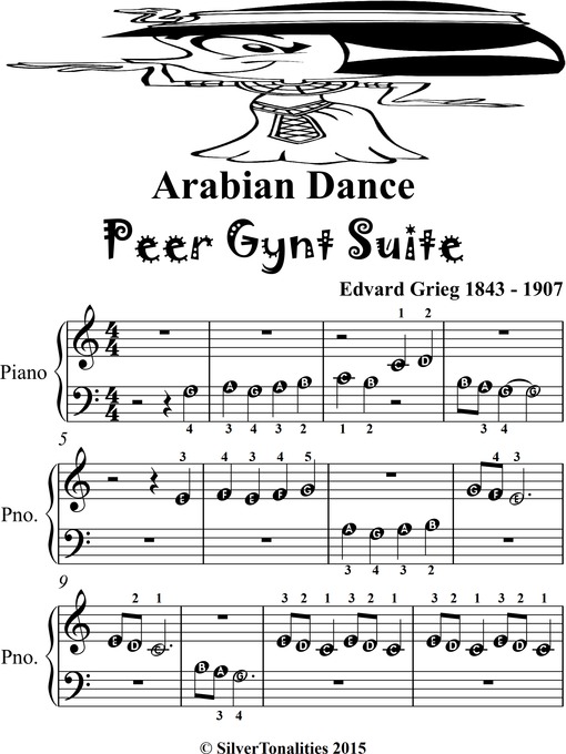Title details for Arabian Dance Peer Gynt Suite Beginner Piano Sheet Music Tadpole Edition by Edvard Grieg - Available